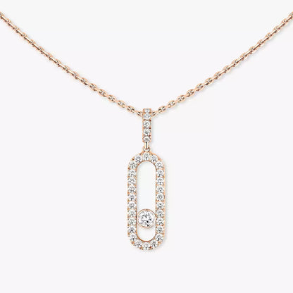 [Am Jewelry]Move Uno Diamond Necklace in Rose Gold