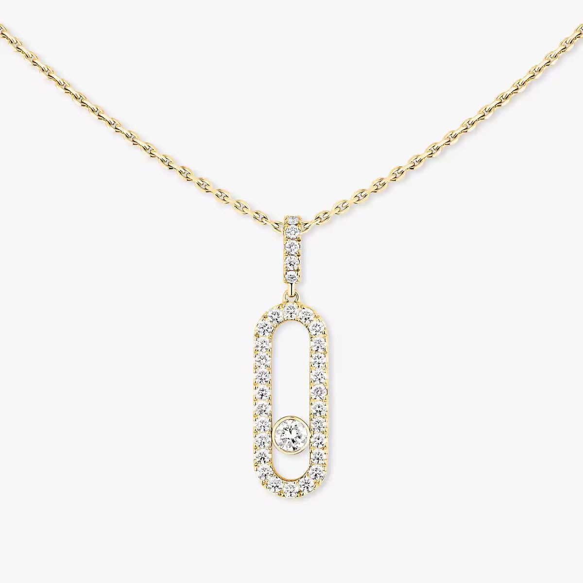 [Am Jewelry]Move Uno Diamond Necklace in Rose Gold