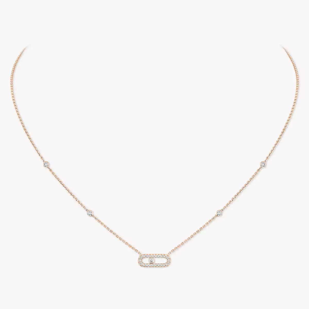 [Am Jewelry]Diamond Necklace Move Uno