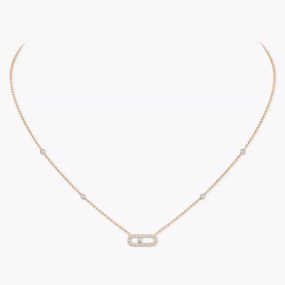 [Am Jewelry]Diamond Necklace Move Uno