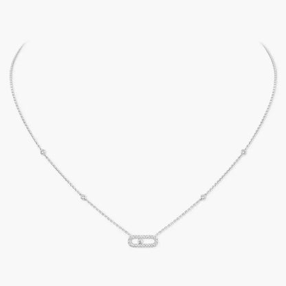 [Am Jewelry]Diamond Necklace Move Uno