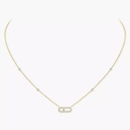 [Am Jewelry]Diamond Necklace Move Uno