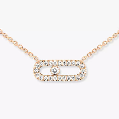 [Am Jewelry]Diamond Necklace Move Uno