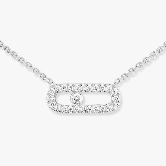 [Am Jewelry]Diamond Necklace Move Uno