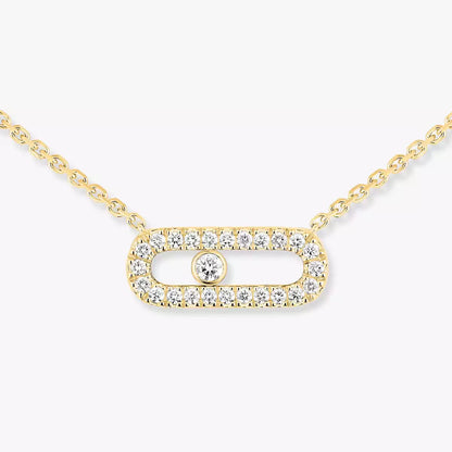 [Am Jewelry]Diamond Necklace Move Uno