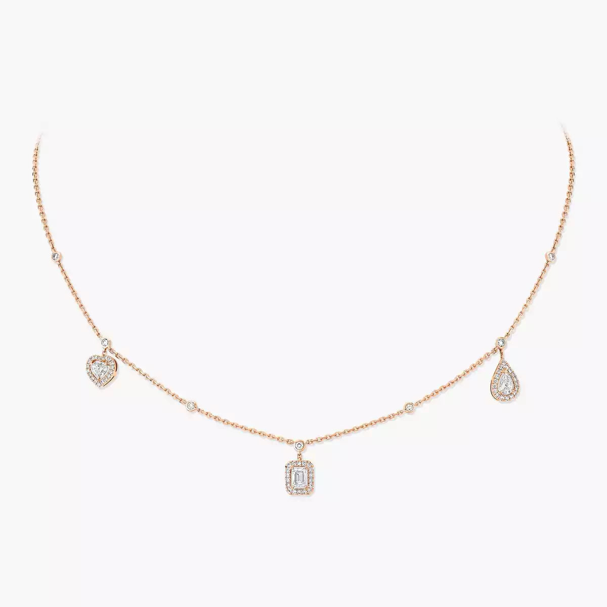 [Am Jewelry]My Twin Diamond Necklace in Silver