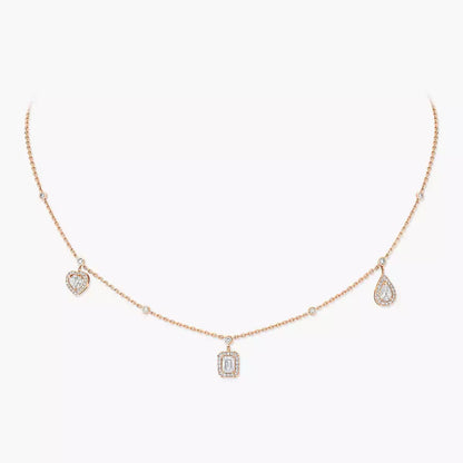 [Am Jewelry]My Twin Diamond Necklace in Silver
