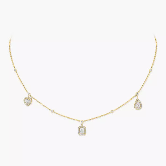 [Am Jewelry]My Twin Diamond Necklace in Silver