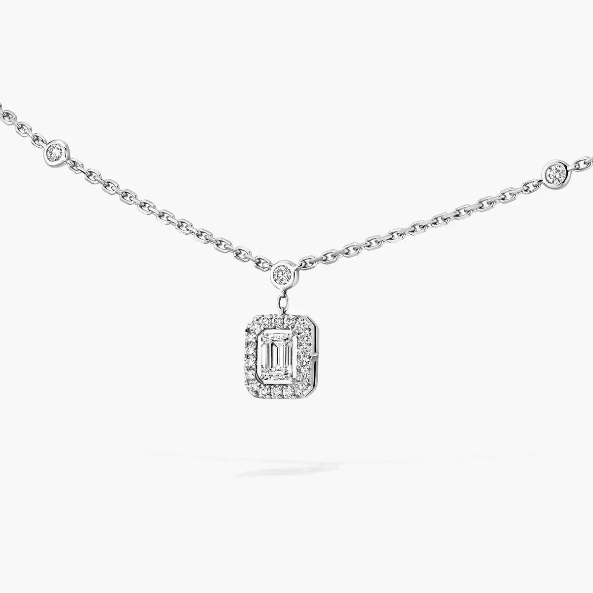 [Am Jewelry]My Twin Diamond Necklace in Silver