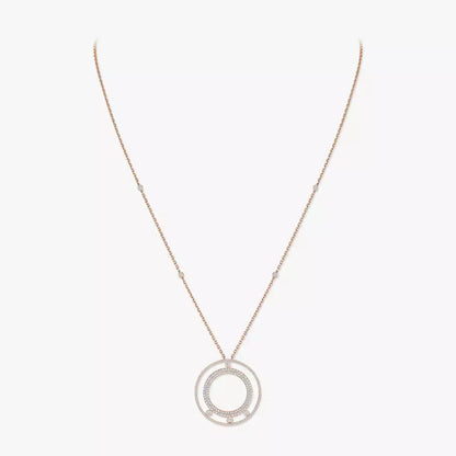 [Am Jewelry]Move Romane Long Pave_-Set Diamond Necklace