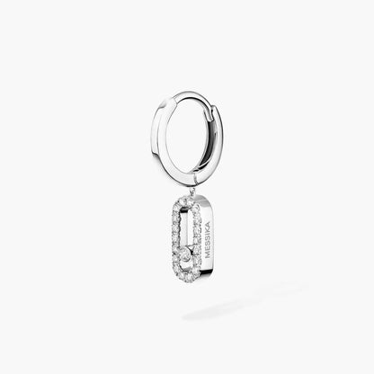 [Am Jewelry]Move Uno Single Diamond Hoop Earring