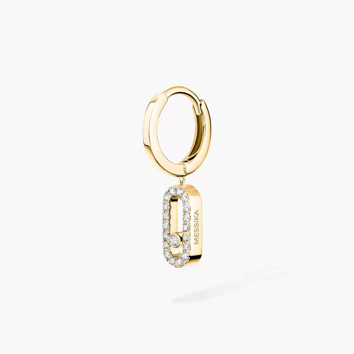 [Am Jewelry]Move Uno Single Diamond Hoop Earring