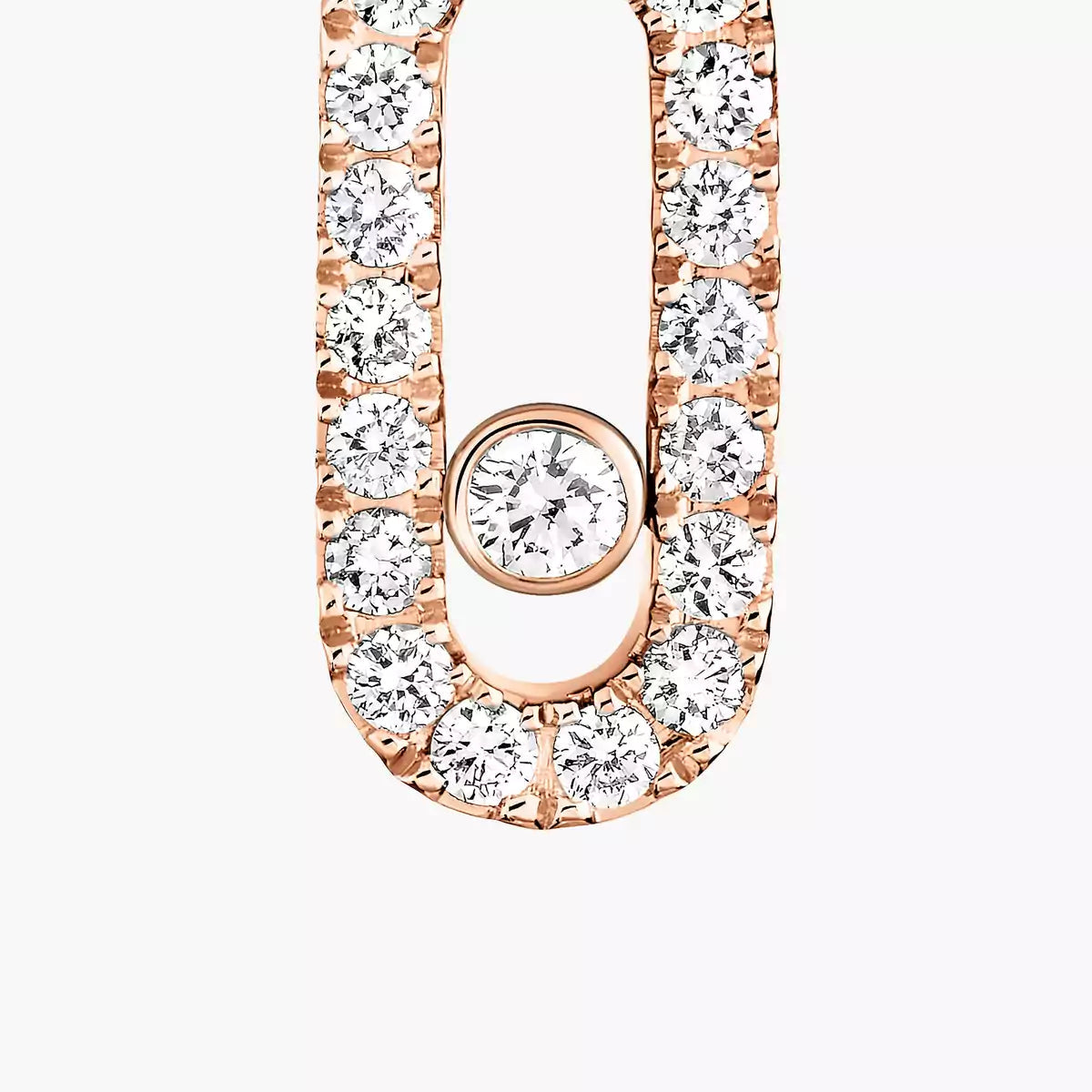 [Am Jewelry]Move Uno Single Diamond Hoop Earring