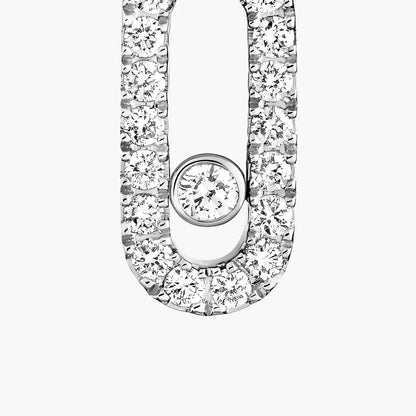 [Am Jewelry]Move Uno Single Diamond Hoop Earring