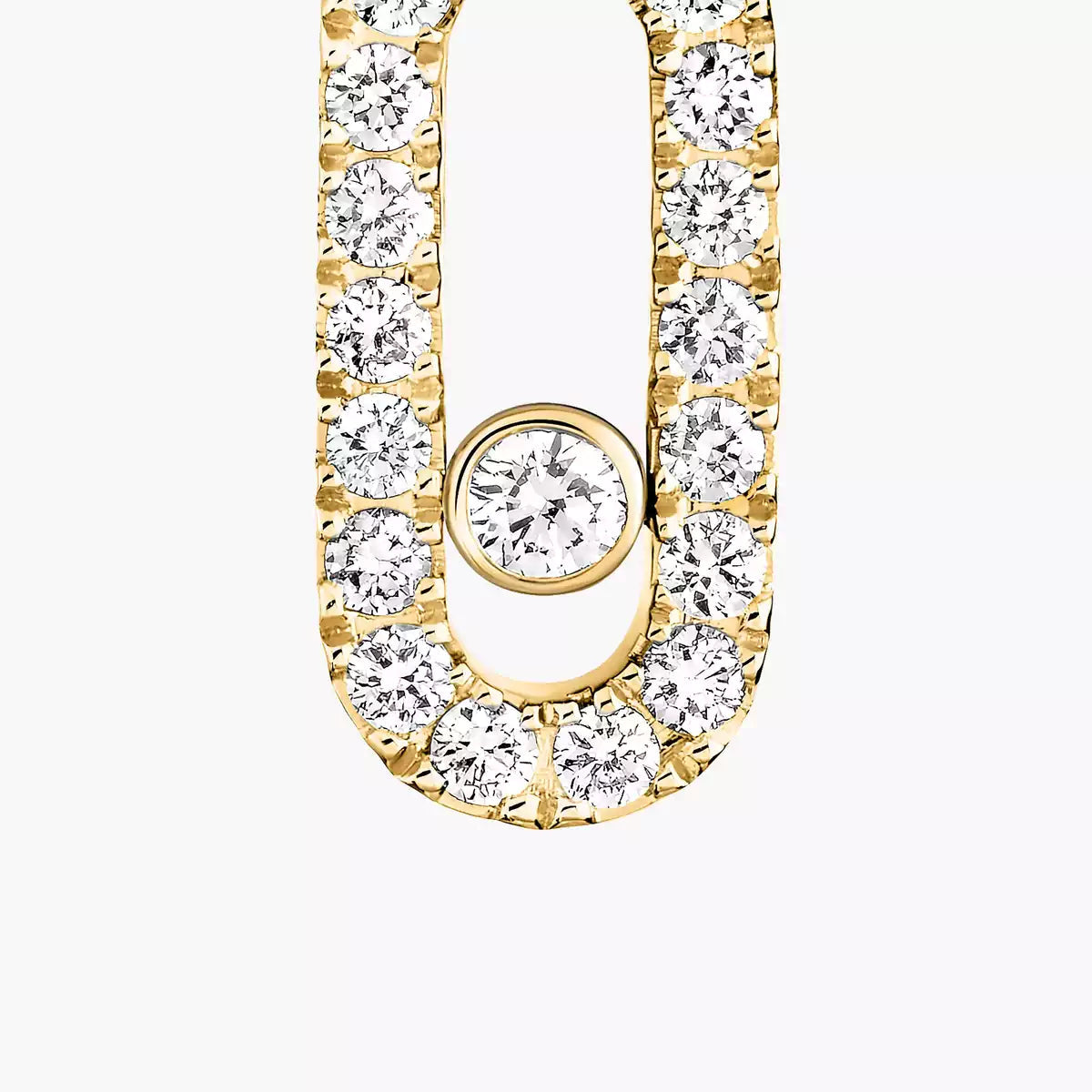 [Am Jewelry]Move Uno Single Diamond Hoop Earring