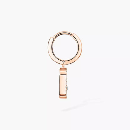 [Am Jewelry]Move Uno Single Diamond Hoop Earring