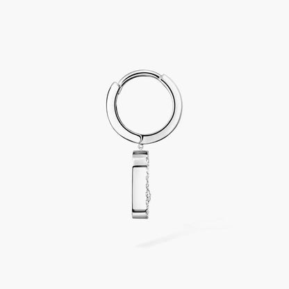 [Am Jewelry]Move Uno Single Diamond Hoop Earring