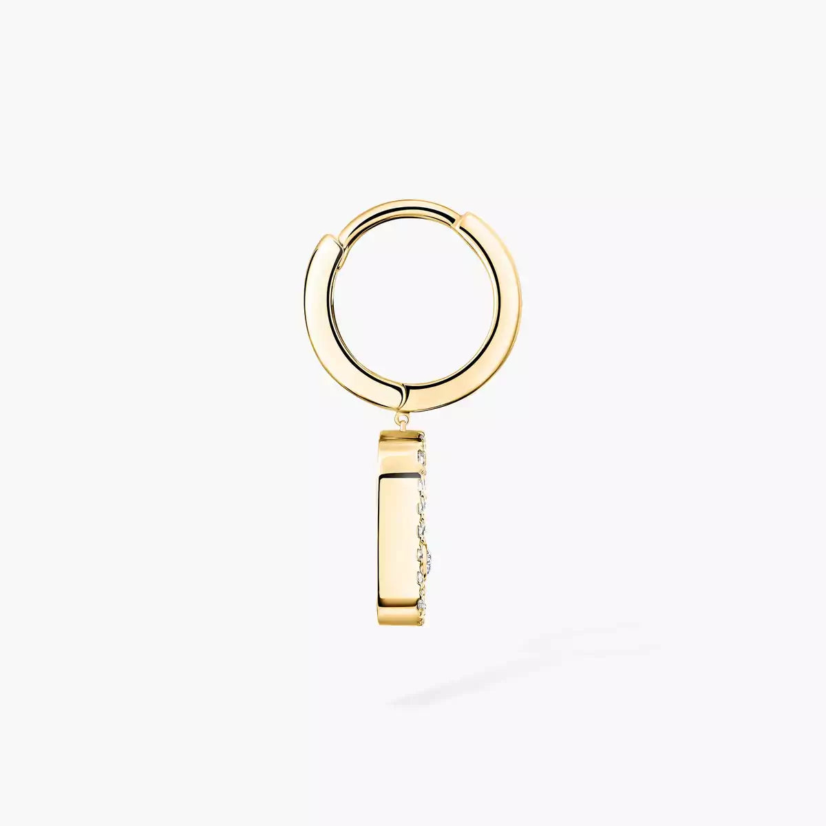 [Am Jewelry]Move Uno Single Diamond Hoop Earring