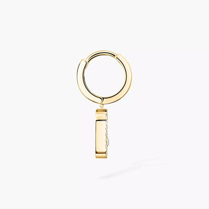 [Am Jewelry]Move Uno Single Diamond Hoop Earring