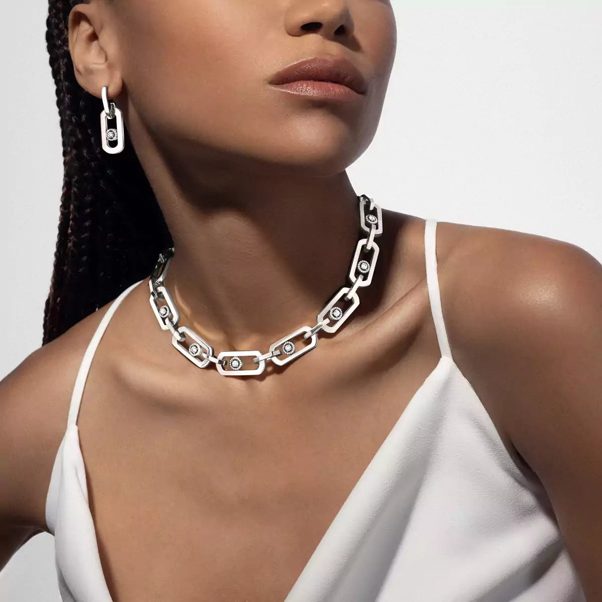[Am Jewelry] So Move XL Diamond Hoop Earring