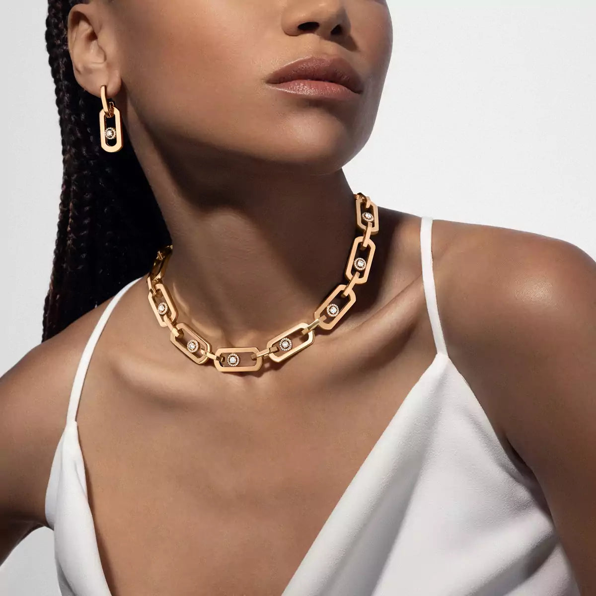 [Am Jewelry] So Move XL Diamond Hoop Earring