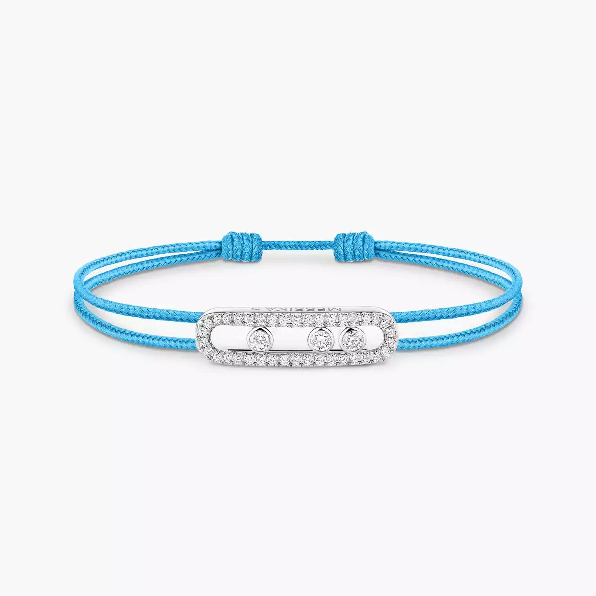 [Am Jewelry]Messika Care(s) pink cord pavé bracelet