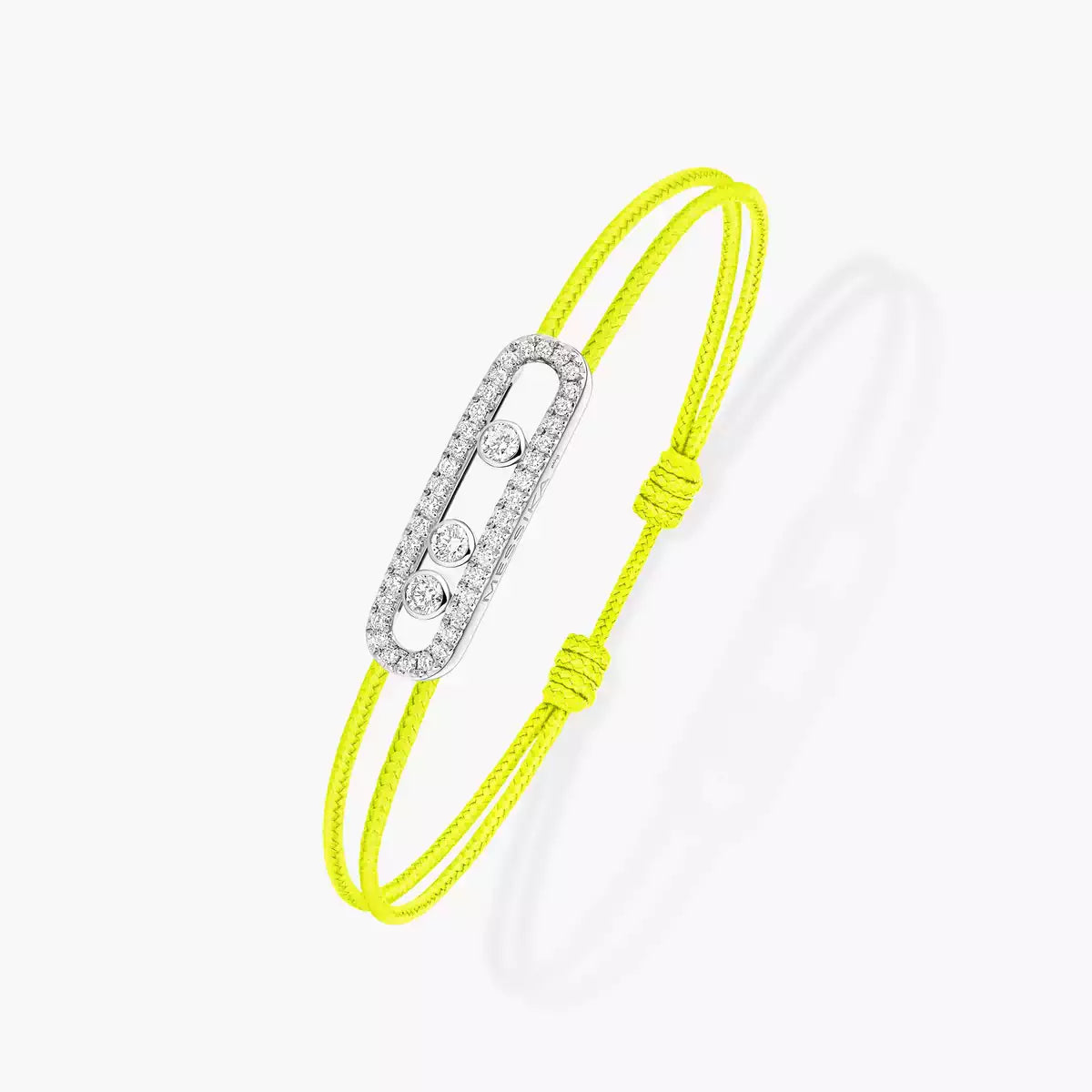 [Am Jewelry]Messika Care(s) pink cord pavé bracelet