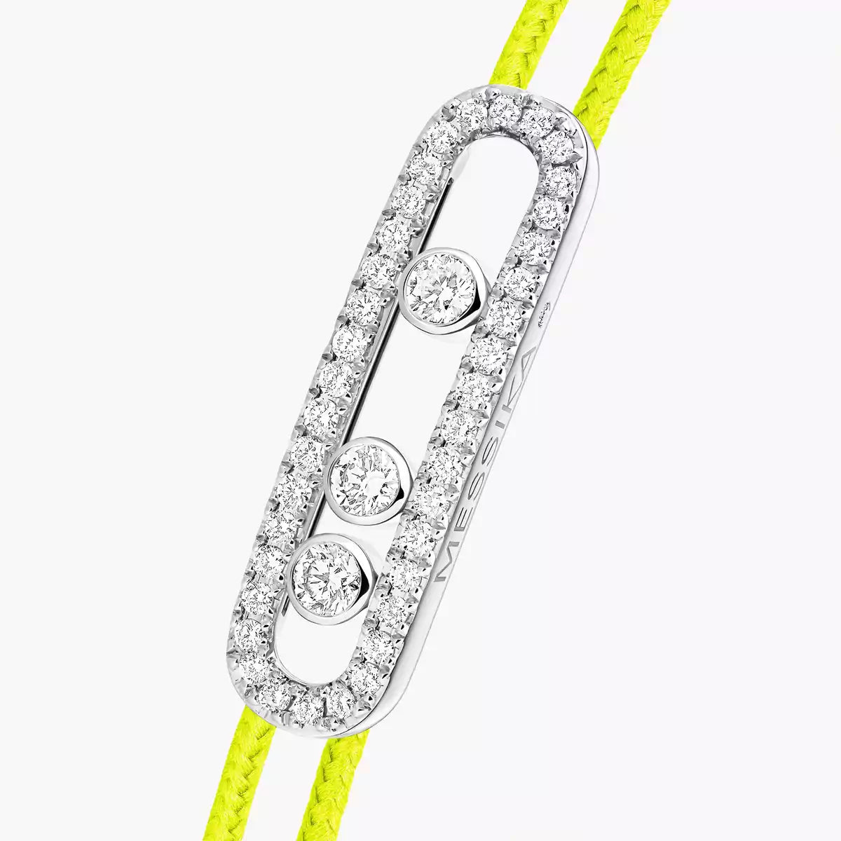 [Am Jewelry]Messika Care(s) pink cord pavé bracelet