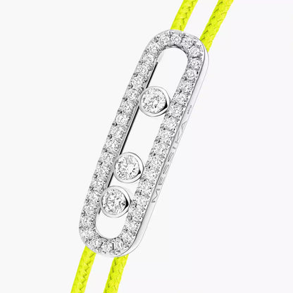 [Am Jewelry]Messika Care(s) pink cord pavé bracelet