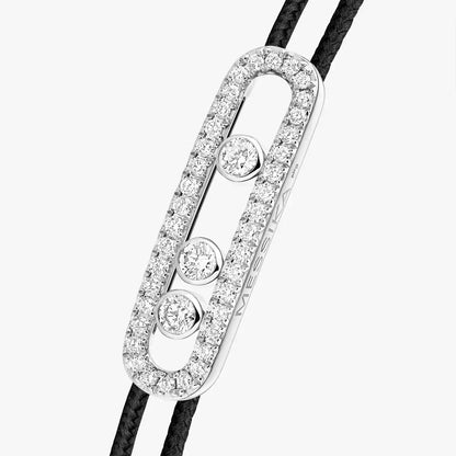 [Am Jewelry]Messika Care(s) pink cord pavé bracelet