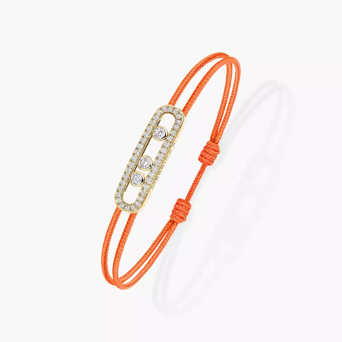 [Am Jewelry]Messika Care(s) pink cord pavé bracelet
