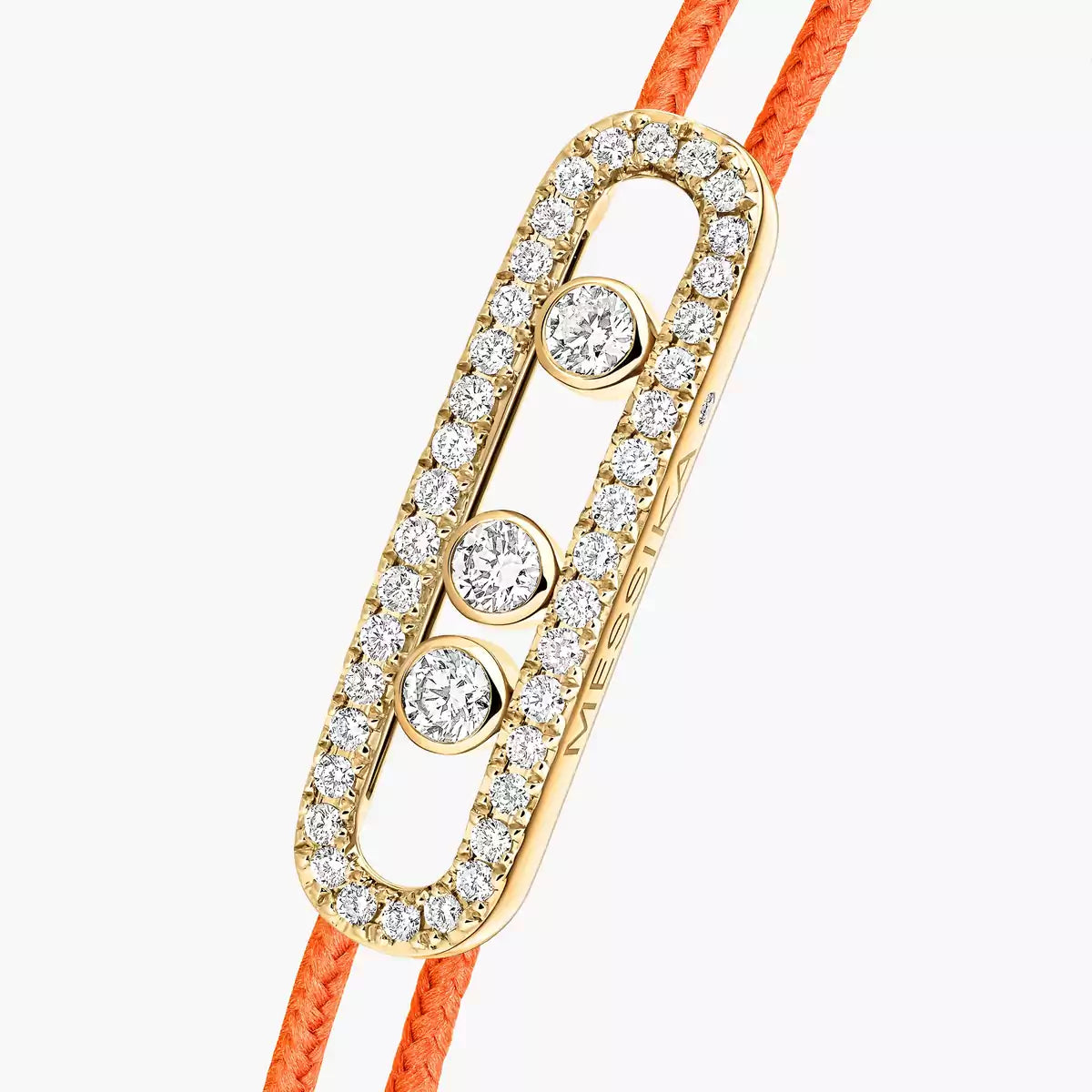 [Am Jewelry]Messika Care(s) pink cord pavé bracelet