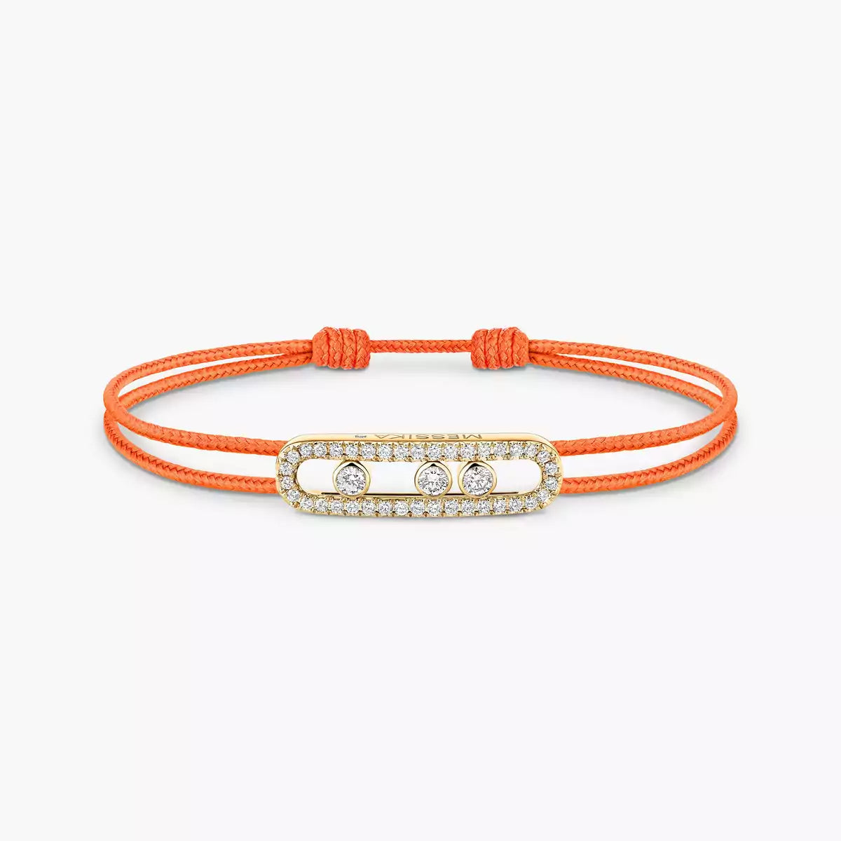 [Am Jewelry]Messika Care(s) pink cord pavé bracelet