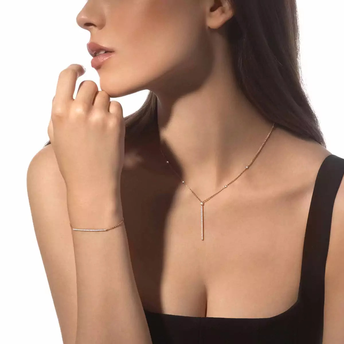 [Am Jewelry]Diamond Thin Bangle 0.15ct My Twin Toi & Moi