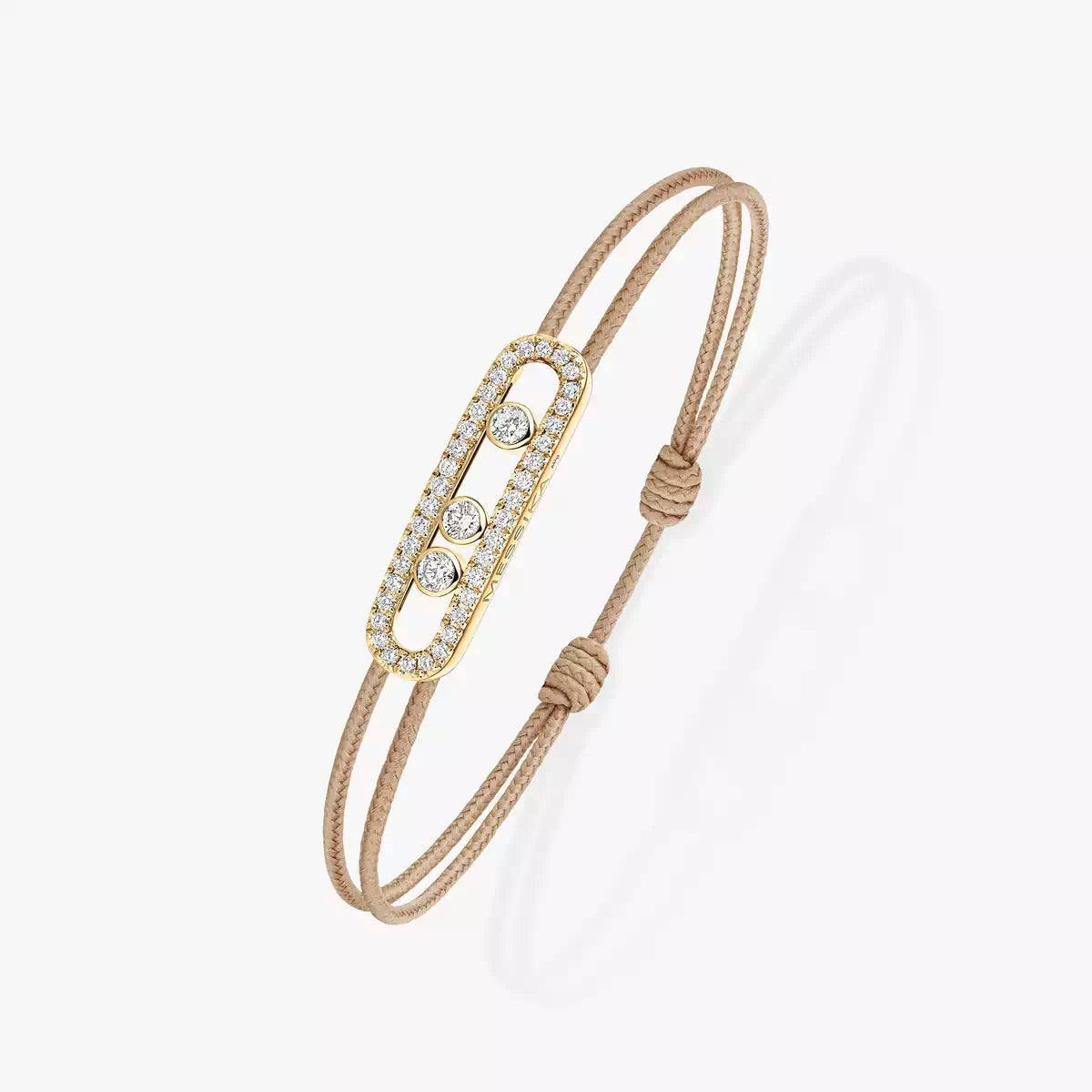 [Am Jewelry]Messika Care(s) pink cord pavé bracelet