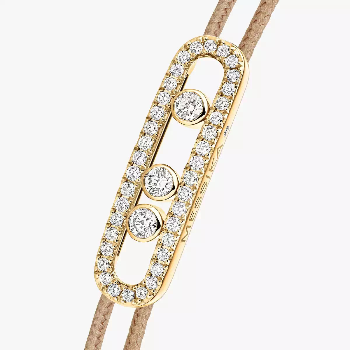 [Am Jewelry]Messika Care(s) pink cord pavé bracelet