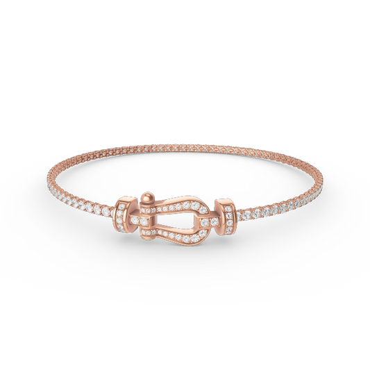 [Am jewelry]FORCE  HORSESHOE  DIAMOND TENNIS BRACELET