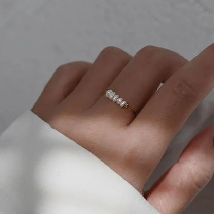 [AM Jewels]Magnolia Freshwater Pearl Gold Ring