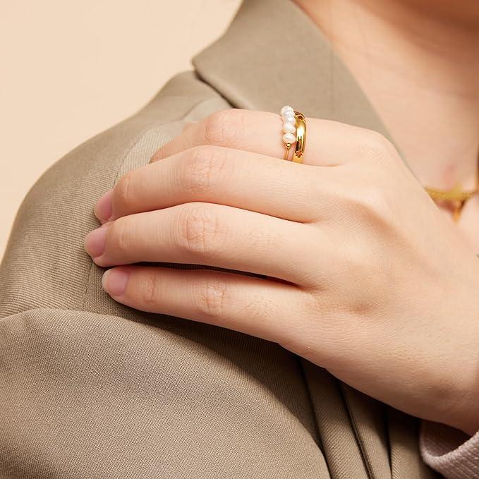 [AM Jewels]Magnolia Freshwater Pearl Gold Ring