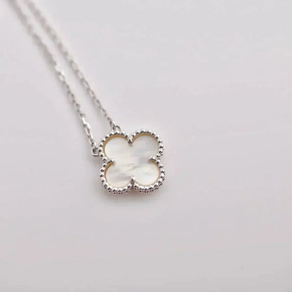 [Am jewelry]CLOVER  15MM WHITE MOTHER-OF-PEARL SILVER