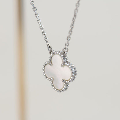 [Am jewelry]CLOVER  15MM WHITE MOTHER-OF-PEARL SILVER