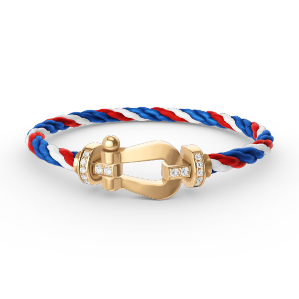 [Am jewelry]FORCE LARGE HORSESHOE HALF DIAMOND BRACELET GOLD