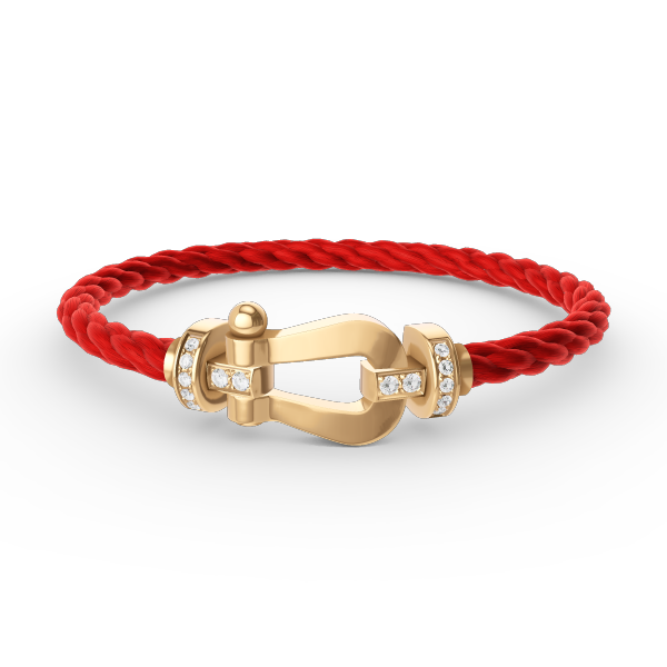 [Am jewelry]FORCE LARGE HORSESHOE HALF DIAMOND BRACELET GOLD