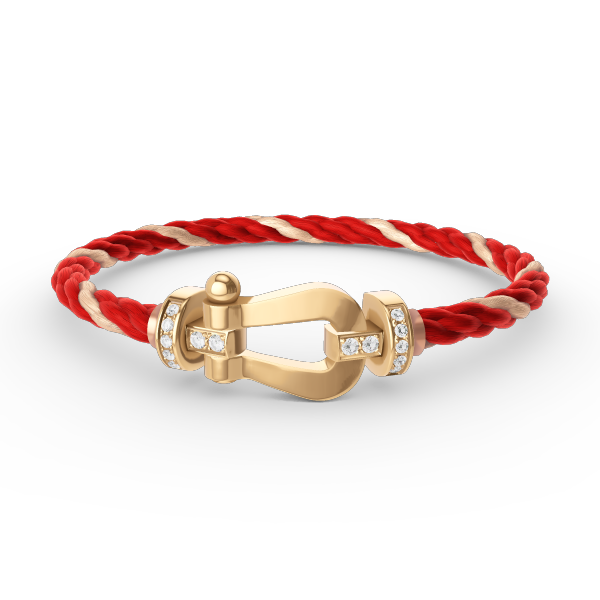 [Am jewelry]FORCE LARGE HORSESHOE HALF DIAMOND BRACELET GOLD