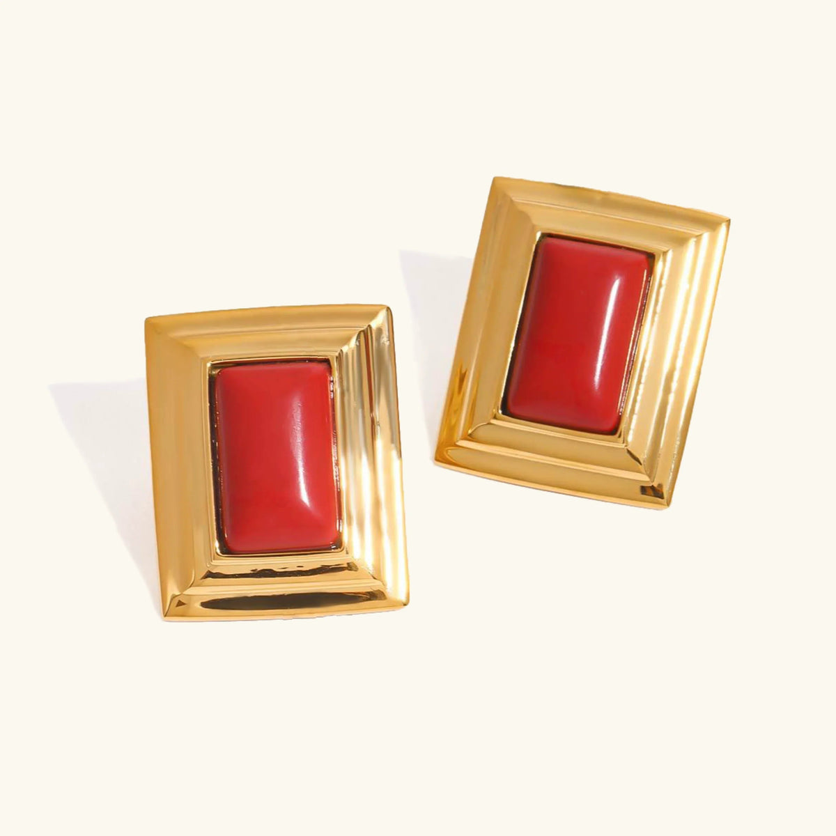 [AM Jewels]Sybil Gold Enamel Earrings