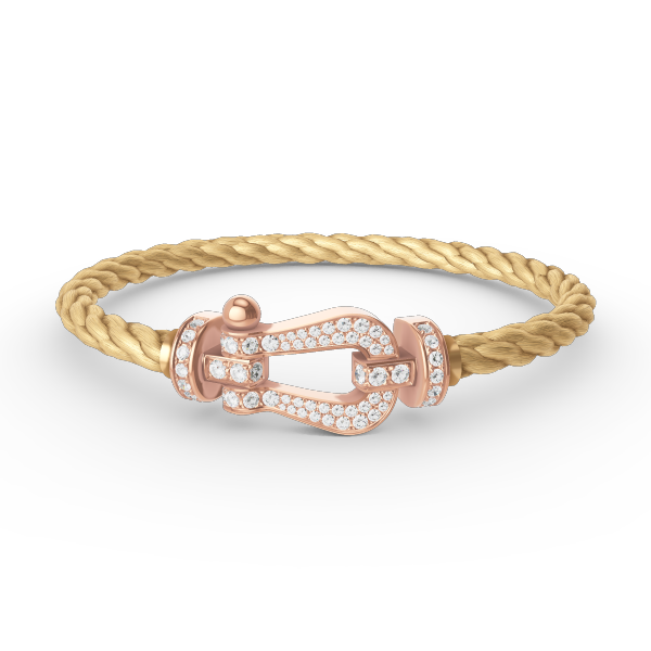 [Am jewelry]FORCE LARGE HORSESHOE FULL DIAMOND BRACELET ROSE GOLD
