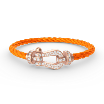 [Am jewelry]FORCE LARGE HORSESHOE FULL DIAMOND BRACELET ROSE GOLD