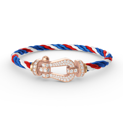 [Am jewelry]FORCE LARGE HORSESHOE FULL DIAMOND BRACELET ROSE GOLD