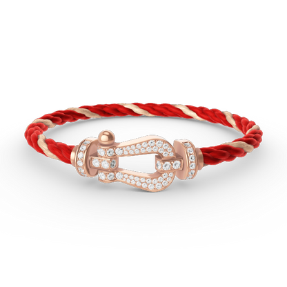 [Am jewelry]FORCE LARGE HORSESHOE FULL DIAMOND BRACELET ROSE GOLD