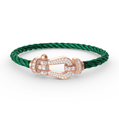[Am jewelry]FORCE LARGE HORSESHOE FULL DIAMOND BRACELET ROSE GOLD